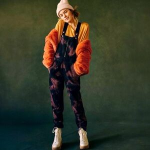 ANTHROPOLOGIE PILCRO Tie Dye Corduroy Overalls